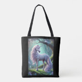 Betoverde Eenhoorn in Mystiek Bos Tote Bag (Achterkant)