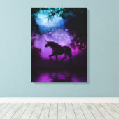Betoverde Eenhoorn Wrapped Canvas Print (Insitu (Houten vloer))