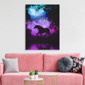 Betoverde Eenhoorn Wrapped Canvas Print (Insitu (Woonkamer))