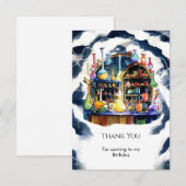 Betoverde eenvoudige chemie wetenschapper verjaard bedankkaart (Voorkant / Achterkant)