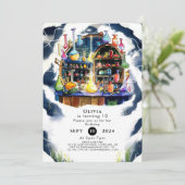 Betoverde eenvoudige chemie wetenschapper verjaard kaart (Staand voorkant)