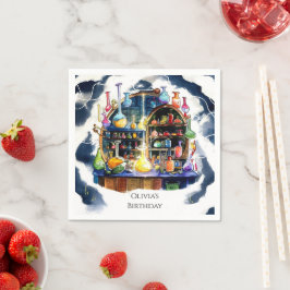 Betoverde eenvoudige chemie wetenschapper verjaard servet