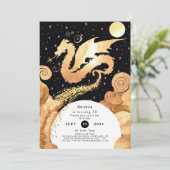 Betoverde eenvoudige draak verjaardag kaart (Staand voorkant)