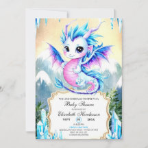 Betoverde eenvoudige Dragon Baby shower