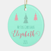 Betoverde Eerste Kerstmis - Baby's Keepsake Keramisch Ornament (Links)