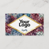 Betoverde Elegance Jewel-Toned Bloemen Informatiekaartje (Achterkant)