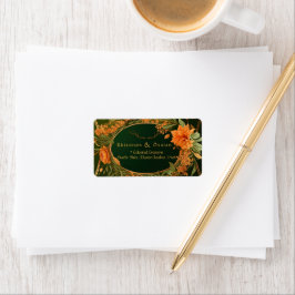 Betoverde Elegante Herfst Theme Druid Hill Etiket