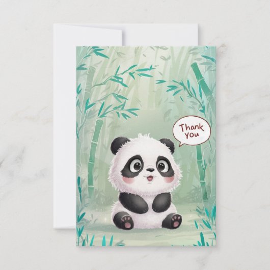 Betoverde elegante panda bedankkaart (Voorkant)