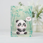 Betoverde elegante panda bedankkaart (Staand voorkant)