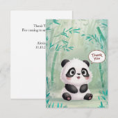 Betoverde elegante panda bedankkaart (Voorkant / Achterkant)