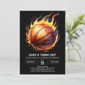 Betoverde elegante sport basketbal verjaardag kaart (Staand voorkant)