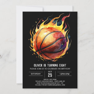 Betoverde elegante sport basketbal verjaardag kaart