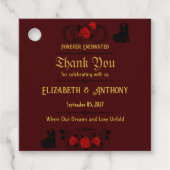 Betoverde elegantie bruiloft bedankjes labels (Voorkant)