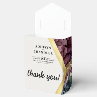 Betoverde Elegantie Jewel-Toned Bloemen Huwelijk Bedankdoosjes