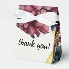 Betoverde Elegantie Jewel-Toned Bloemen Huwelijk Bedankdoosjes