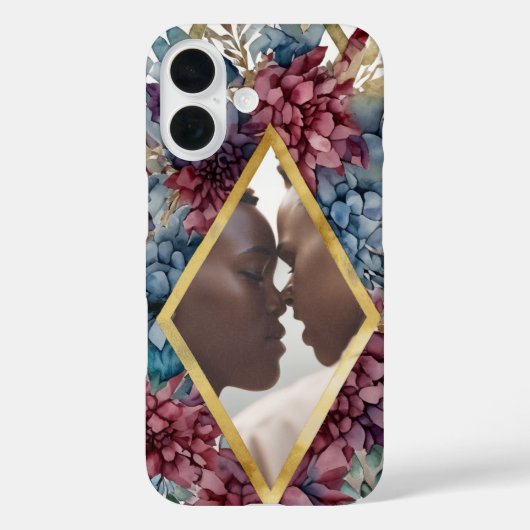 Betoverde Elegantie Jewel-Toned Bloemen Huwelijk Case-Mate iPhone Case (Achterkant)