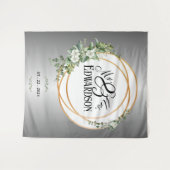 Betoverde Elegantie Zilveren Draad en Goud Wandkleed (Voorkant (horizontaal))