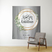 Betoverde Elegantie Zilveren Draad en Goud Wandkleed (In situ)