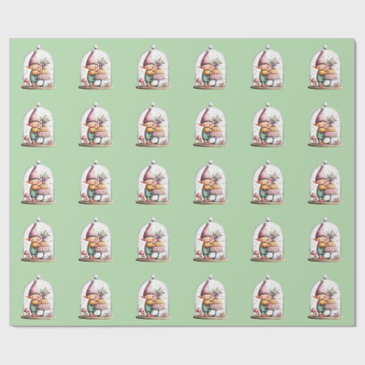 Betoverde Elf | Kerst Noordpool  Cadeaupapier (Vlak)