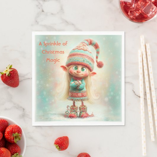 Betoverde Elf | Noordpool Kerst Servet (Insitu)