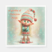 Betoverde Elf | Noordpool Kerst Servet (Voorkant)