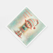 Betoverde Elf | Noordpool Kerst Servet (Hoek)