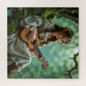 Betoverde Elfenfee die Ukulele Speelt Legpuzzel (Horizontaal)