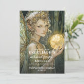 Betoverde Emerald Forest Fairy Verjaardag Kaart (Staand voorkant)