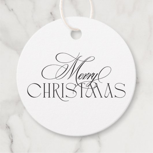 Betoverde Evergreen Elegance Kerstmis Bedankjes Labels (Voorkant)