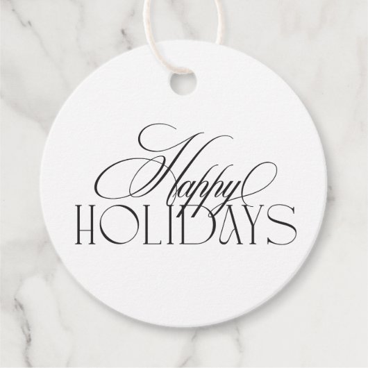 Betoverde Evergreen Elegance Kerstmis Bedankjes Labels (Voorkant)