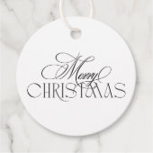 Betoverde Evergreen Elegance Kerstmis Bedankjes Labels (Voorkant)