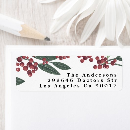 Betoverde Evergreen Elegance Kerstmis Etiket (Insitu)