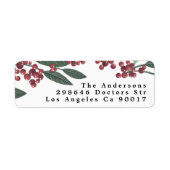 Betoverde Evergreen Elegance Kerstmis Etiket (Voorkant)