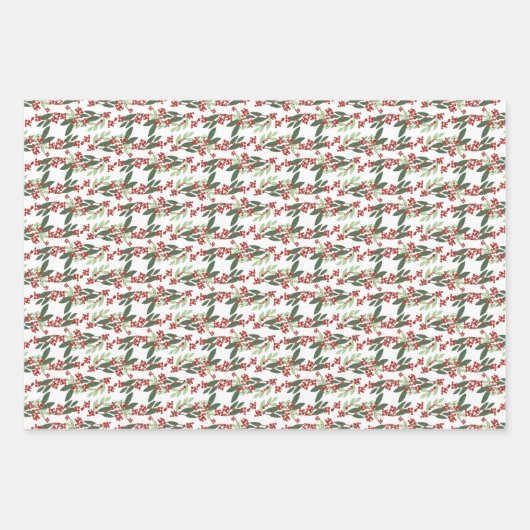 Betoverde Evergreen Elegance Kerstmis Inpakpapier Vel (Voorkant 3)