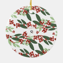 Betoverde Evergreen Elegance Kerstmis Keramisch Ornament