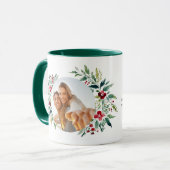 Betoverde Evergreen Elegance Kerstmis Mok (Voorkant links)