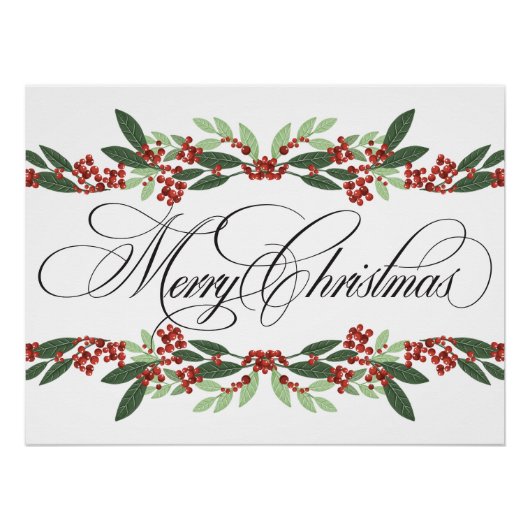 Betoverde Evergreen Elegance Kerstmis Perfect Poster (Voorkant)