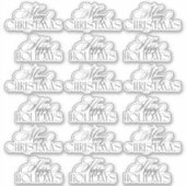 Betoverde Evergreen Elegance Kerstmis Sticker (Voorkant)