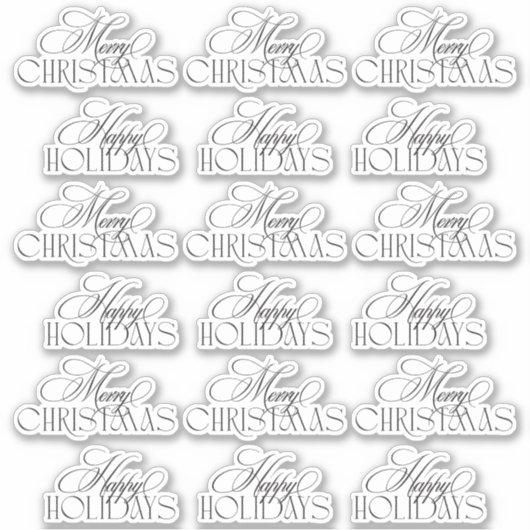 Betoverde Evergreen Elegance Kerstmis Sticker (Voorkant)