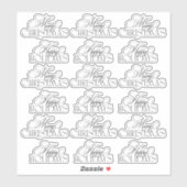 Betoverde Evergreen Elegance Kerstmis Sticker (Vel)