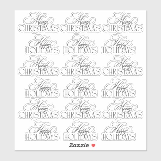 Betoverde Evergreen Elegance Kerstmis Sticker (Vel)