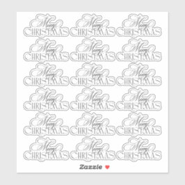 Betoverde Evergreen Elegance Kerstmis Sticker