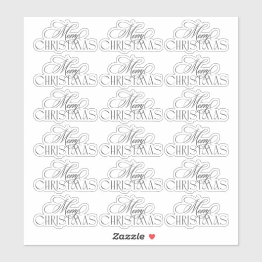 Betoverde Evergreen Elegance Kerstmis Sticker (Vel)