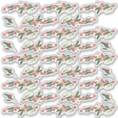 Betoverde Evergreen Elegance Kerstmis Sticker (Voorkant)