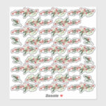 Betoverde Evergreen Elegance Kerstmis Sticker<br><div class="desc">***dit ontwerp maakt deel uit van een kerstvakantie-collectie** _____________________________ Deze ontwerp-sjabloon is volledig bewerkbaar en aanpasbaar door u als klant - Klik op Verdere knop personaliseren als u wilt verplaatsen, toevoegen, verwijderen of belangrijke wijzigingen aan het ontwerp wilt aanbrengen ____________________ *Als u nog vragen over het ontwerp hebt of als...</div>