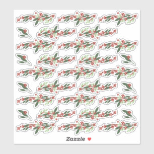 Betoverde Evergreen Elegance Kerstmis Sticker