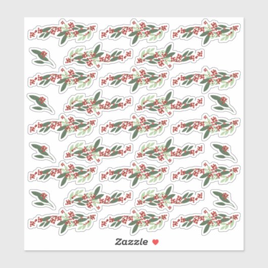 Betoverde Evergreen Elegance Kerstmis Sticker (Vel)