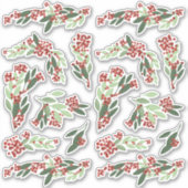 Betoverde Evergreen Elegance Kerstmis Sticker (Voorkant)
