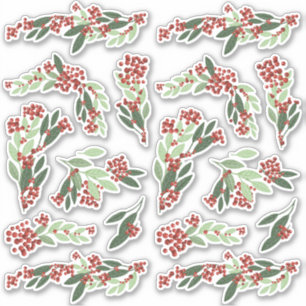 Betoverde Evergreen Elegance Kerstmis Sticker