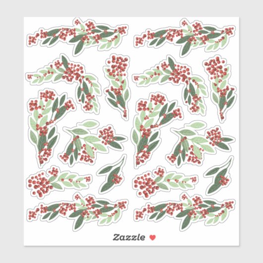 Betoverde Evergreen Elegance Kerstmis Sticker (Vel)